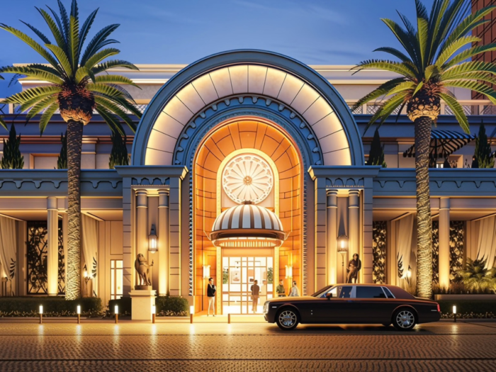 Enclave's entrance, Wynn Al Marjan Island. Photo Courtesy: Wynn Resorts