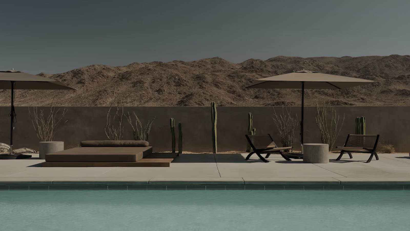 Terraced pool at RESET Hotel in Twentynine Palms, California. Photo Courtesy - RESET Hotels