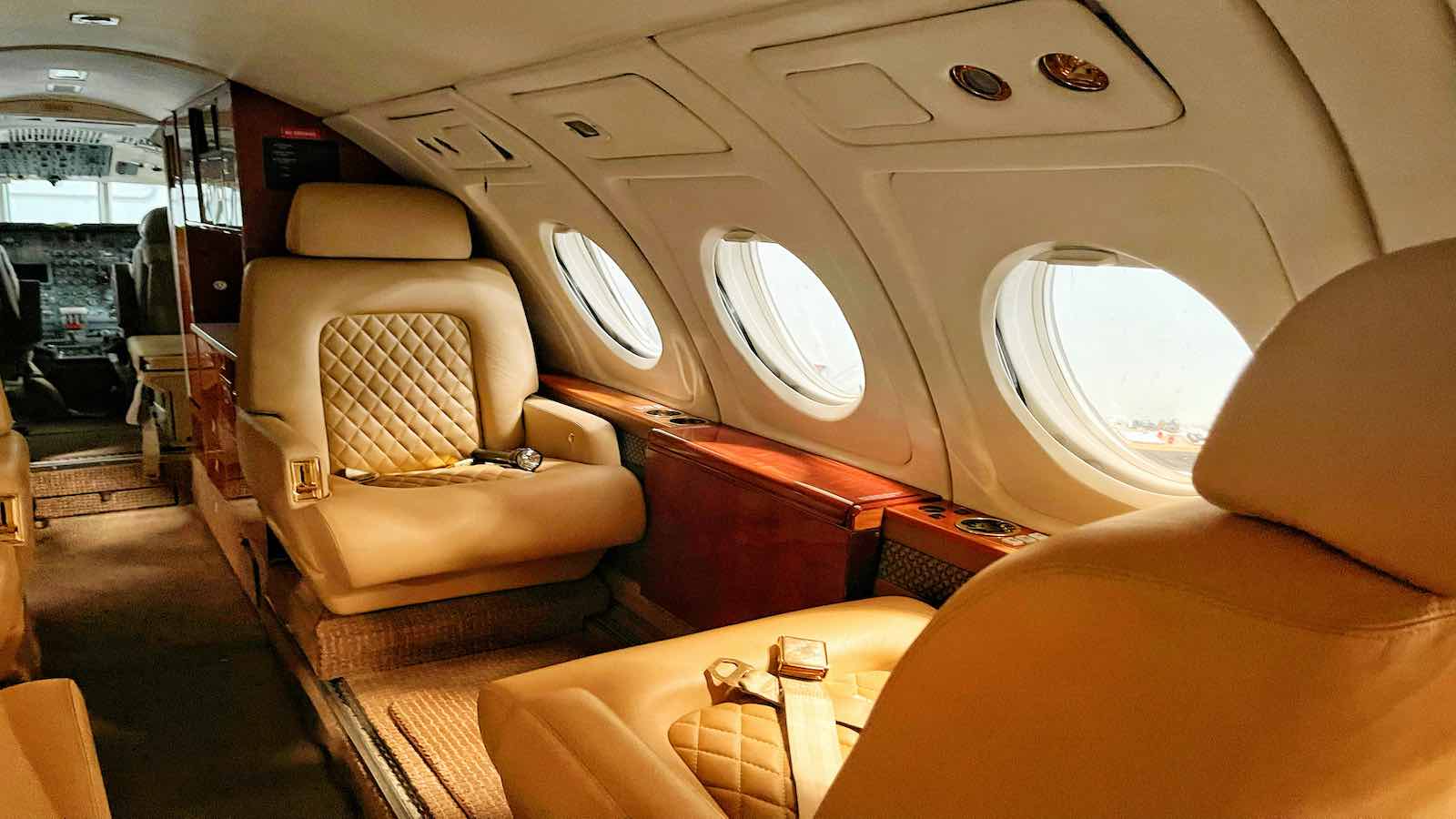 Interiors of a Private Jet. Photo Courtesy-Unsplash